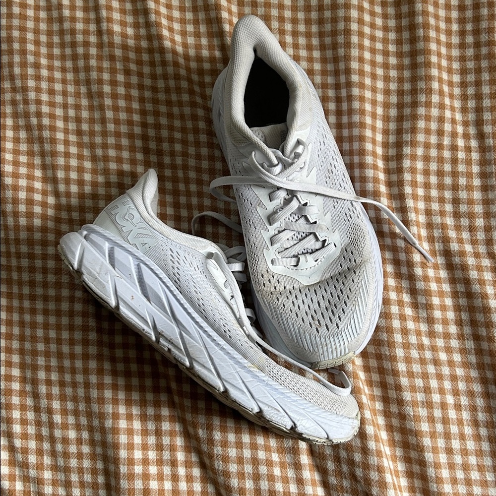 Hoka One One Clifton 7 White Running Shoes